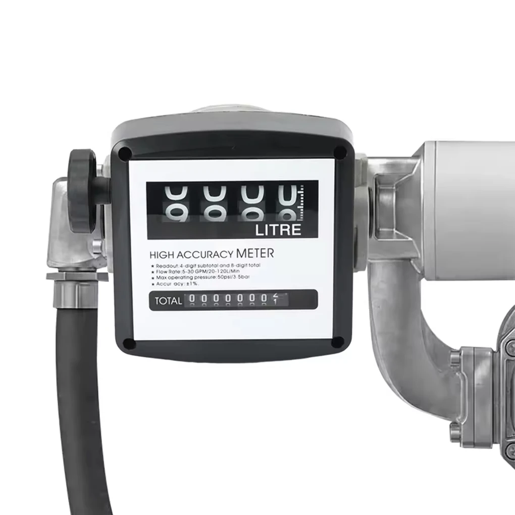 4 Digital Flow Meter 1inch High Precision Mechanical Fuel Meter Flow Sensor Coun
