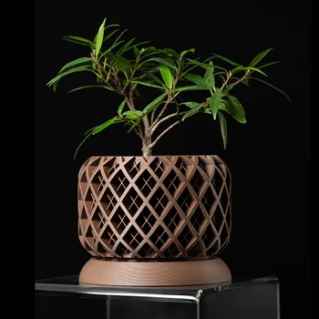 Geometric Textured Flower Pot 1