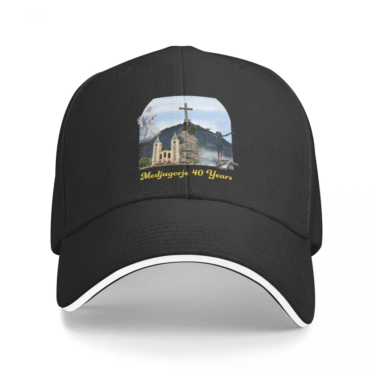 

New Medjugorje Collage Fourty Years Baseball Cap Visor Luxury Brand funny hat Girl'S Hats Men's