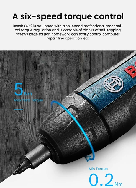 BOSCH GO Professional Cordless Screwdriver Rechargeable