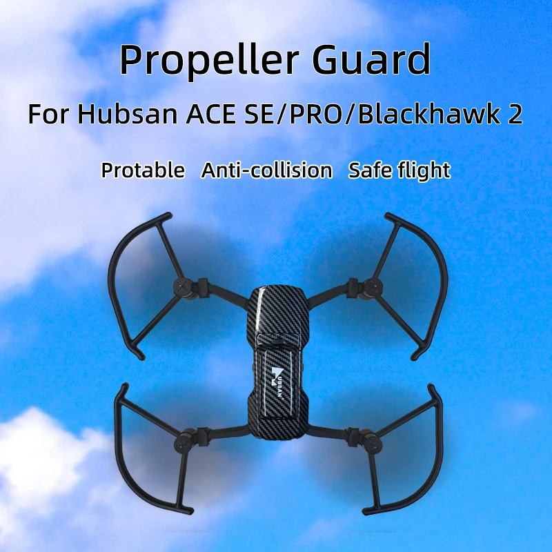 Per Hubsan Ace Se/Pro Raffinato/Blackhawk 2 Drone Elica Guard Paddle Blades Anello Protettivo Anti-Collisione Bracke Accessori