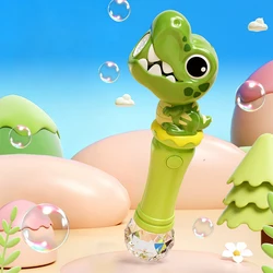 Dual - Function Water and Bubble Blaster Toy for Kids - Perfect for Parties, Outdoor Fun, and Gifts (Green Dinosaur)
