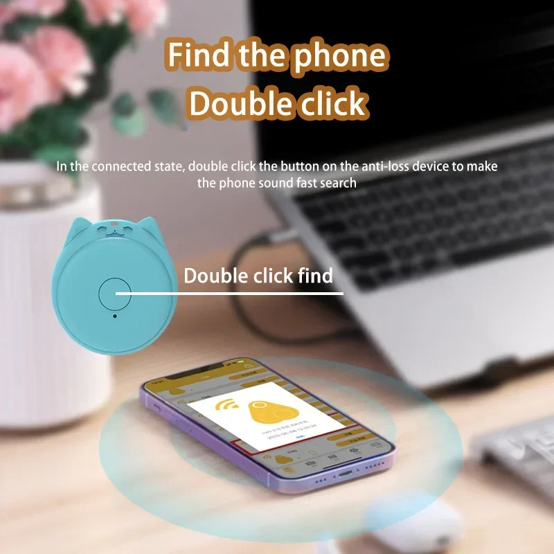 Mini GPS Tracker Device Anti-Lost Reminder For Pet Kids Bag Wallet 5.2 Bluetooth Connected IOS Android App Finder Locator