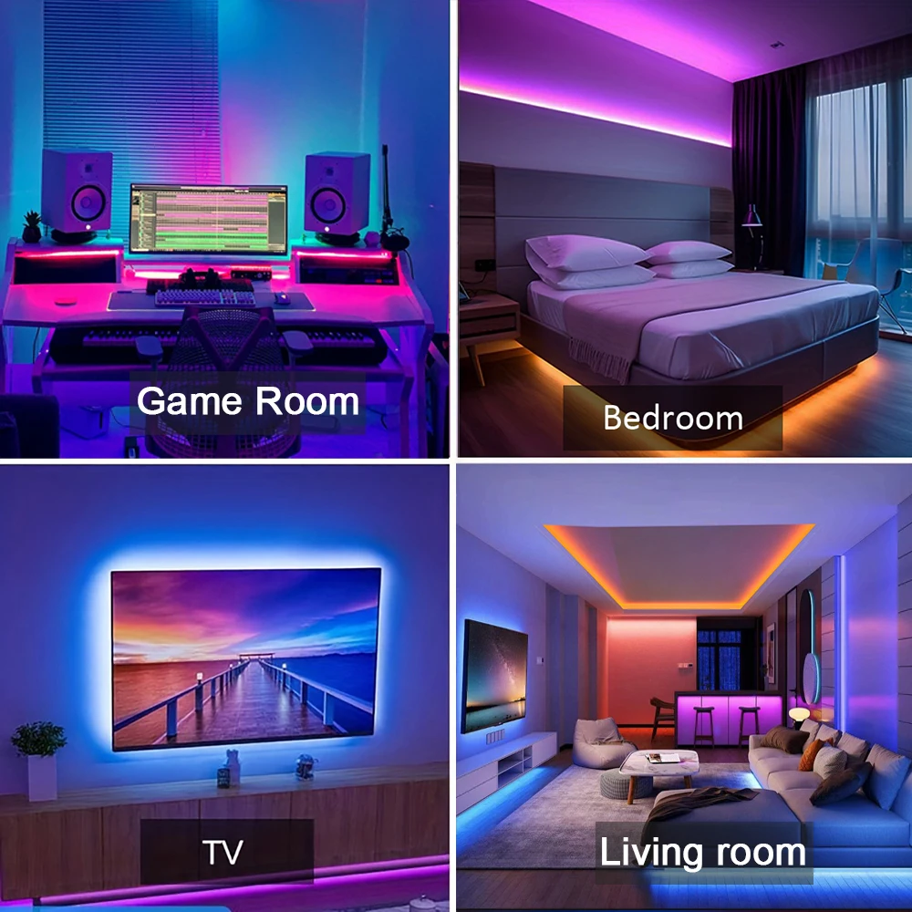Striscia LED RGB 10 Metri Zyzykeji Con Controllo Da App E Telecomando - Sincronizzazione Musicale, Cambio Colore - Per Camera Da Letto E Decorazione Interna