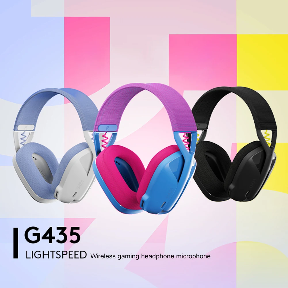 Logitech G435 Auriculares Inalámbricos LIGHTSPEED para Gaming - Ligeros,  micrófono integrado, Batería de 18 horas, Compatibles con Dolby Atmos,  Bluetooth, PC, PS4, PS5, Móvil - Blanco