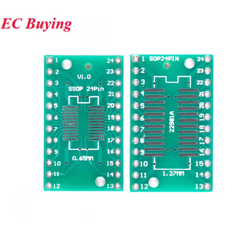 10 Stück SOP28 SOP24 SOP20 SOP16 SOP14 SOP10 SOP8 zu DIP Adapterplatte SMD zu DIP Steckplatine UNAX PCB Integrierte Schaltkreise 0,65/1,27mm – Detail 6