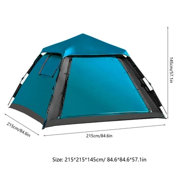 Outdoor Automatic Quick Open Tent Waterproof Camping Tent 3-4 Person Instant Setup Tent 2
