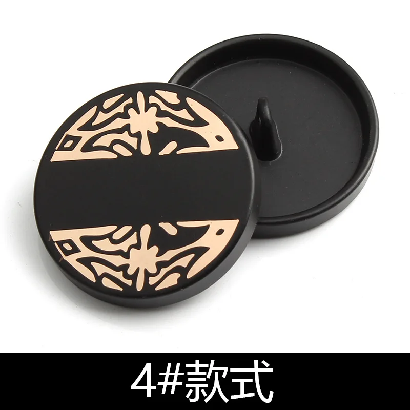 thumbnail image 1 of Botones de metal dorado y negro para ropa, 6 unidades, 18 MM-27 MM, para costura artesanal, baratos, de alta calidad, KD3017, 1 of 5