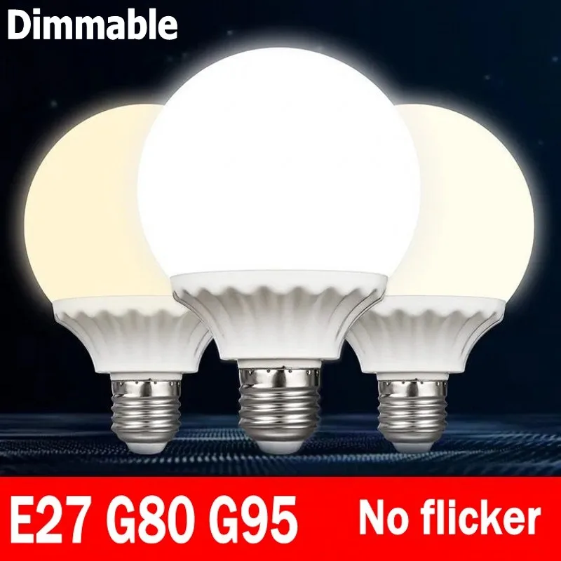 1-10pcs E27 LED bulb AC 220V 240V Dimmable SMD2835  G80 G90 9W 15W LED lamp Saving Cold Warm White Led Bulbs for Outdoor Light