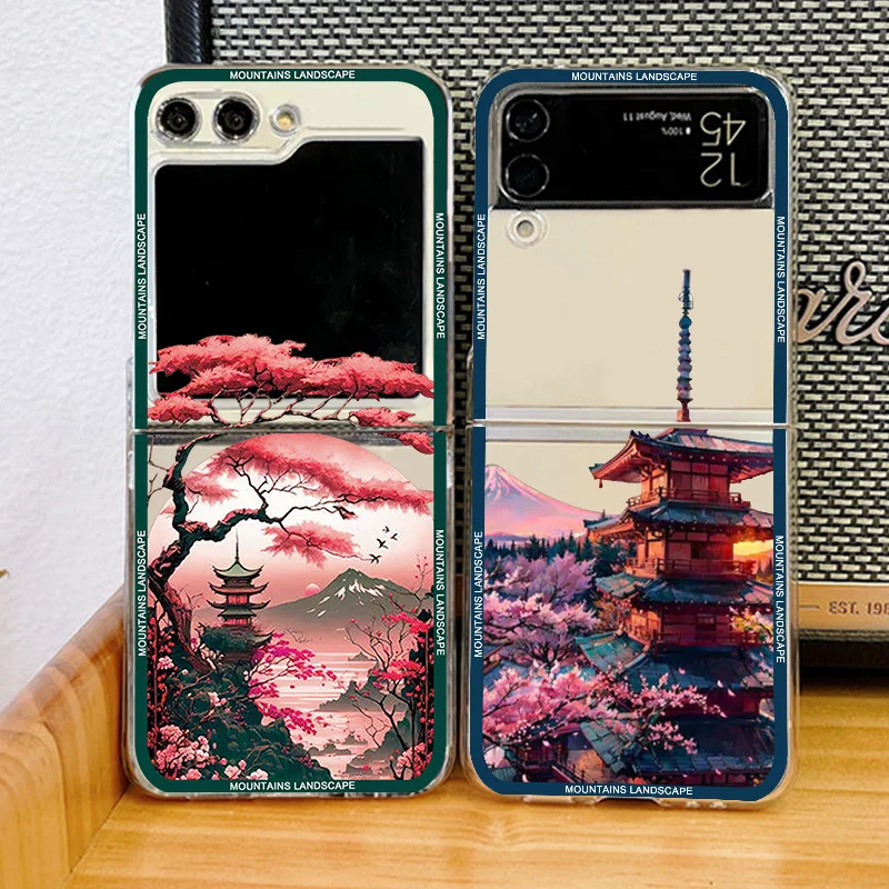 Hand-Painted Anime Landscape Hard PC Transparent Phone Case