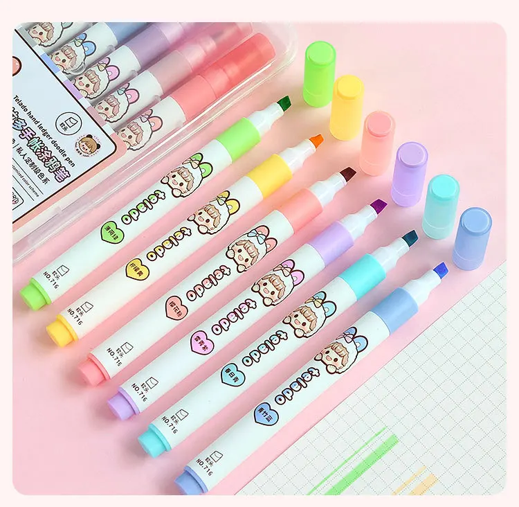 Telado Tent Doodle Pen Creme Cream Soft Tip Marker Quick-drying Watercolor  Marker Highlight - AliExpress