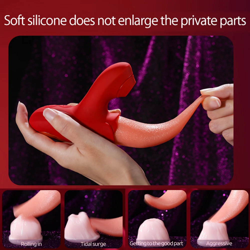 Tongue Vibrator Licking Clitoris Stimulator Licking Sucking Masturbator G Spot Massager For Women S_voghion.com