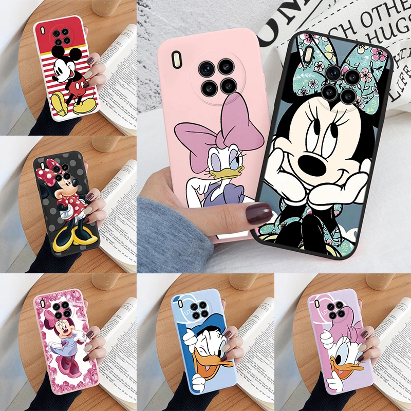 Per Huawei Nova 8I Honor 50 Lite Custodia Per Telefono Rosa Mickey Mouse Minnie Cover Soft Tpu Fundas Per Huawei Nova 8I Borse Donald Duck