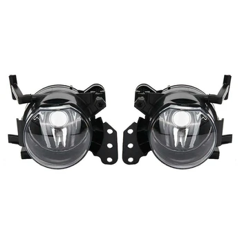 Pair M Sport Package Front Bumper Fog Lights Shell Cover Without Bulb for -BMW E60 E90 E92 E93 1