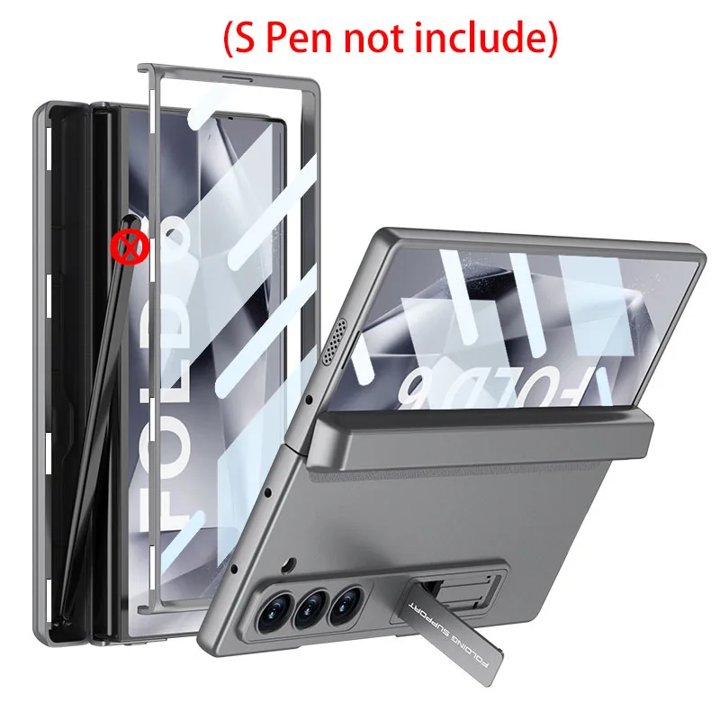 Coque rigide mate pour samsung galaxy z fold avec support stylet_voghion.com