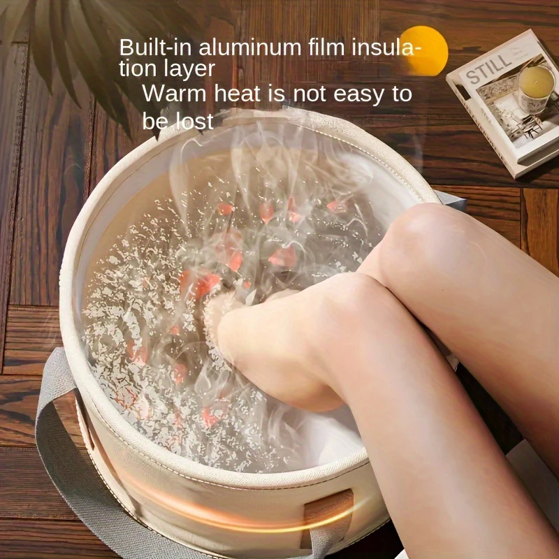 Collapsible Foot Bath Tub Household Foot Bath Tub Travel Portable Thermal Bag Dormitory