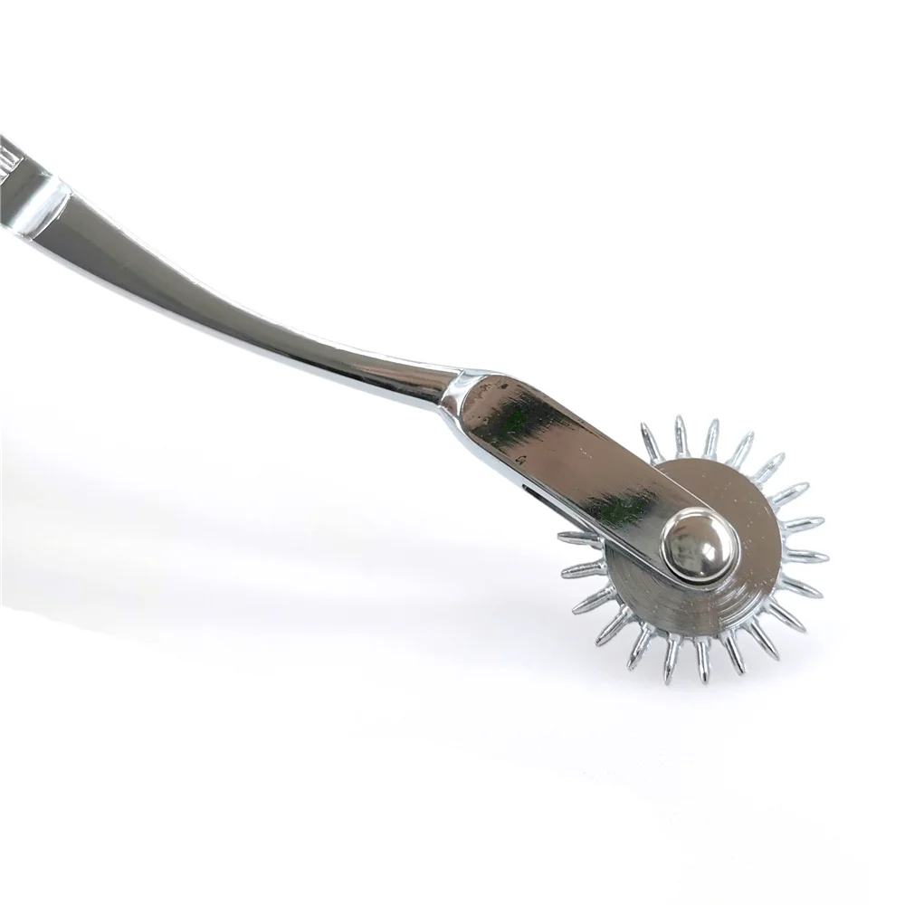 New Stainless Steel Pinwheel Needles Wheel Roller Submissve Fetish Sex Slave Kit Sex Toy Nipple Clitoris BDSM_voghion.com