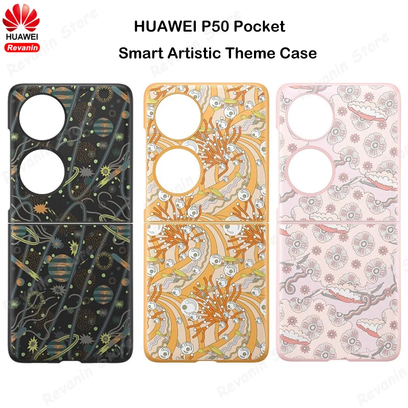 

2022 Оригинальный чехол для HUAWEI P50 Pocket /Pocket S Smart, художественная тема, задняя крышка, Складной Корпус для P50 Pocket /Pocket S