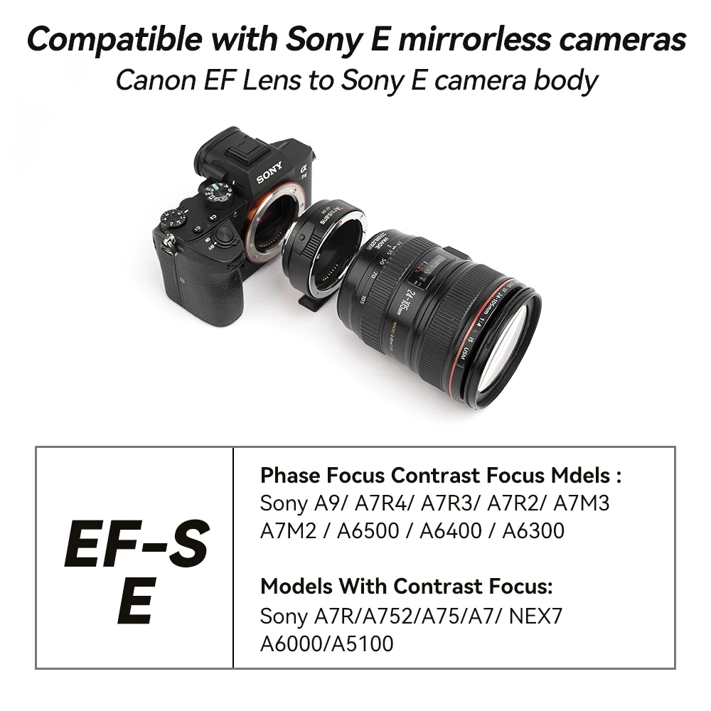 Canon Ef Sony A7iii Adapter For Nikon Lenses 7artisans Ef-se Lens