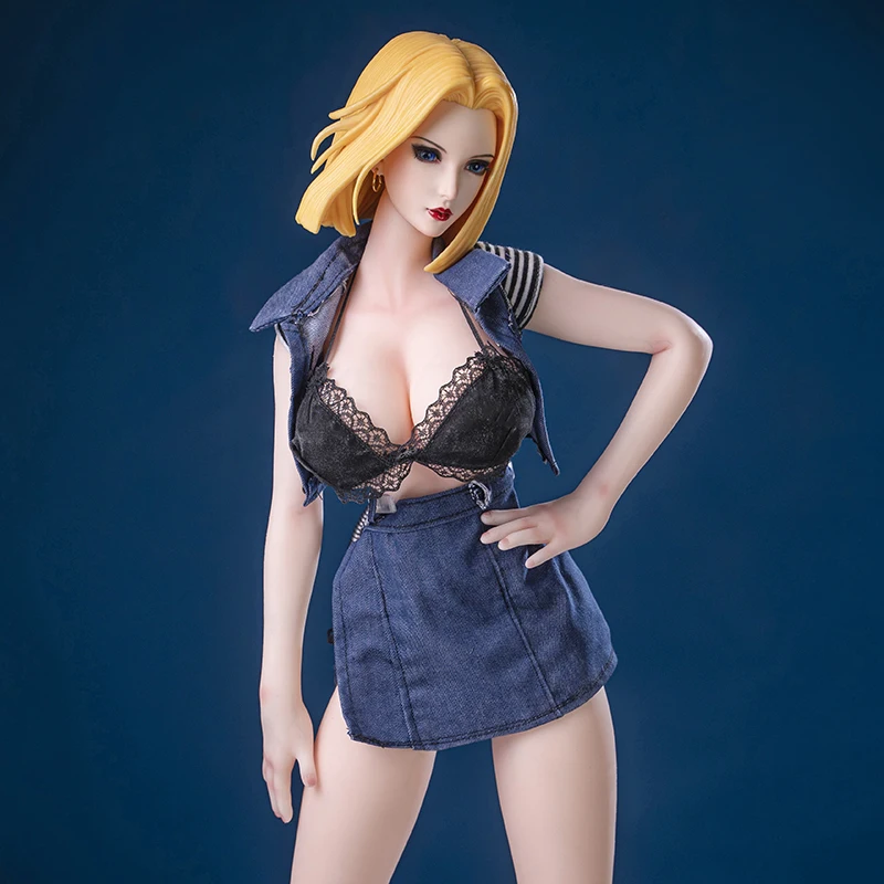 

Seven Dragonball Android 18 GK Model Soft Binary Silicone Doll Joint Movable Handmade Doll Anime Character Collection Toy Gifts