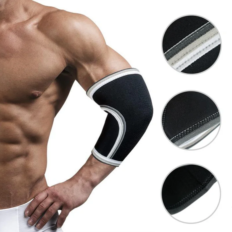 

1Pcs Elbow Pads Sports Elastic Protector Elbow Pads Cycling Basketball Powerlifting Flat Support Protective Pad Gym Accessories
