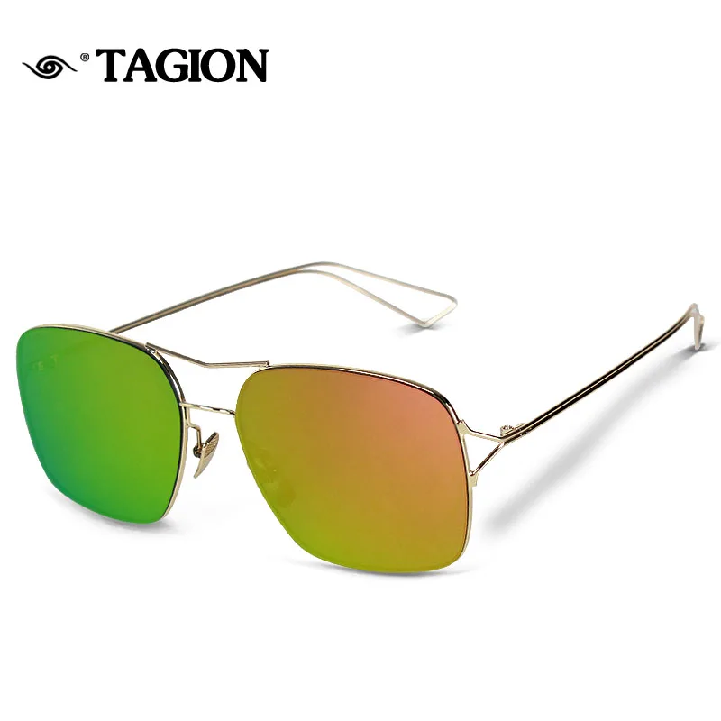 

TAGION Brand Design Men's Sunglasses Anti-reflective Metal Square Shades Male Sun Glasses Driving UV400 Eyewear Gentlemen 2765