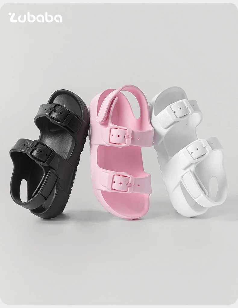 Summer Solid Buckle Children Sandals EVA Soft Waterproof Kids Sandals Hook Loop Soft Bottom Baby Boys Girls Beach Shoes 30 S25a40e6bde5d464a9e6f17bf443e7147w