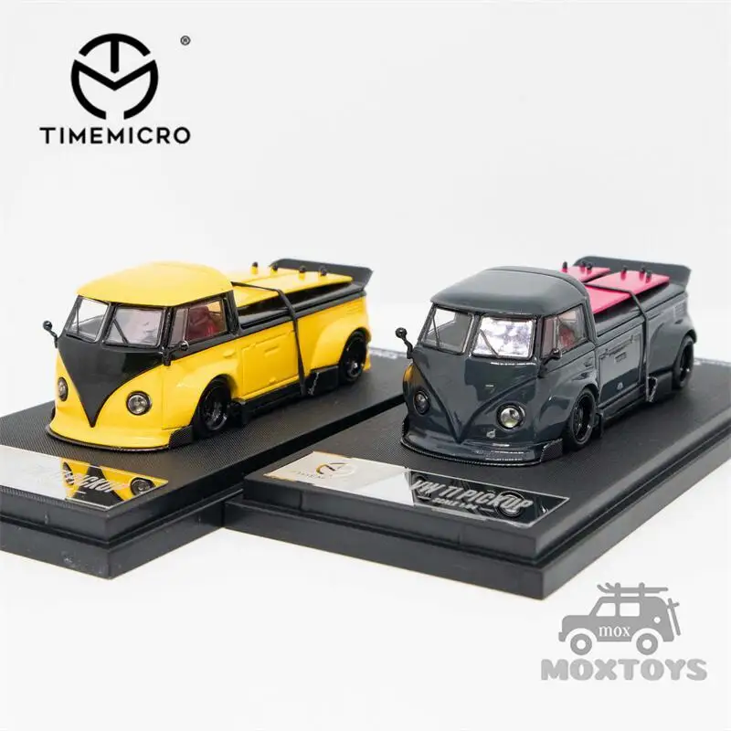 Time Micro 1:64 T1 Van Pickup Giallo/Grigio Diecast Model Car