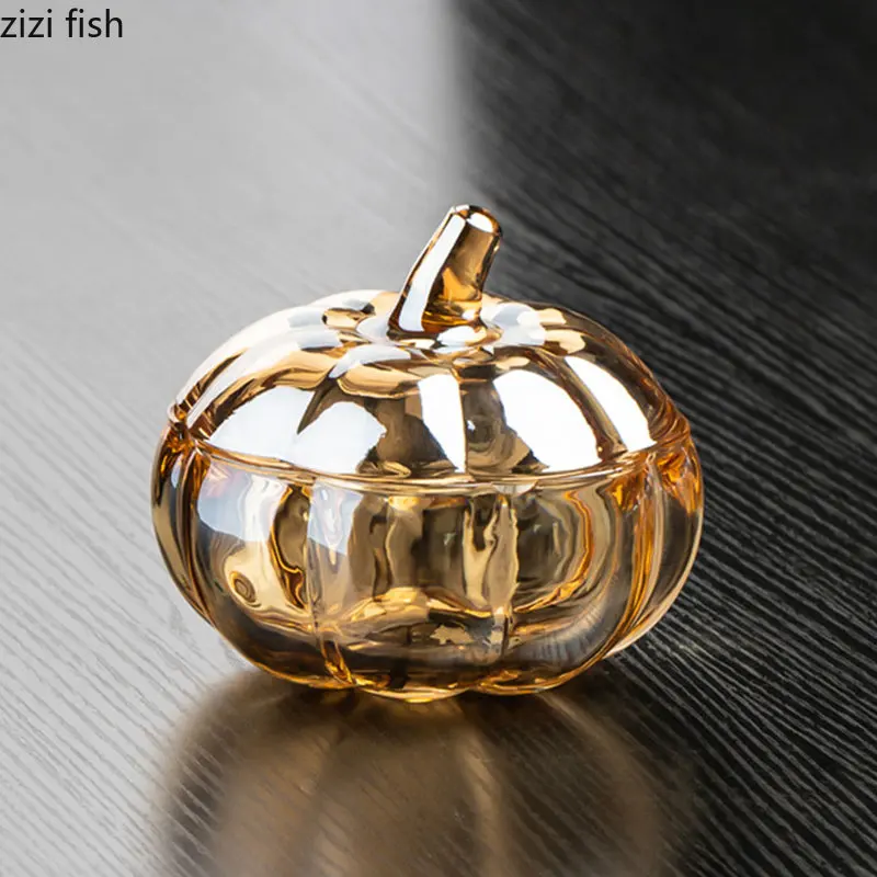 Pumpkin Shape Glass Ash Tray With Lids Cigar Ashtrays Creative Home