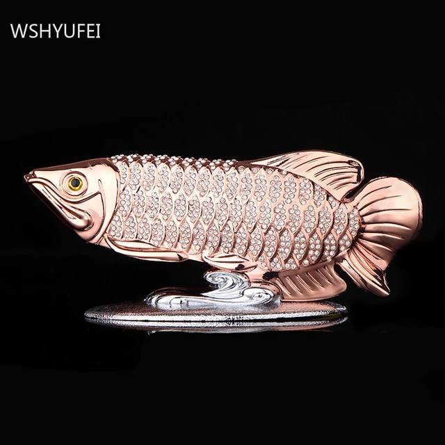 Glück Goldenen Drachen Fisch Auto Ornament Metall Wohnzimmer