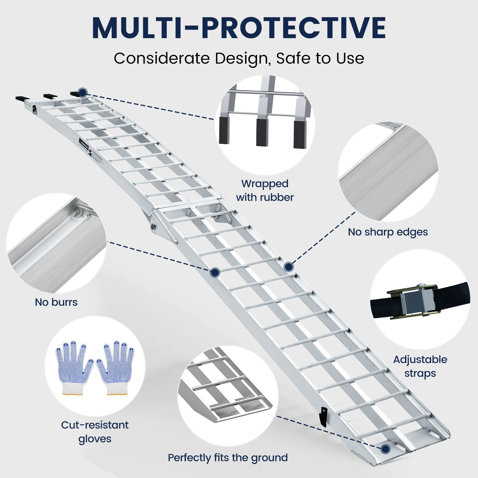 Aluminum Folding Loading Ramps for Pickup Trucks and ATVs