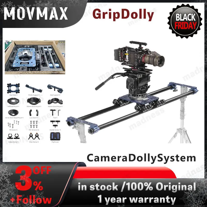 MovmaxGripDollyCameraDollySystemcapacityof90kgOptimized