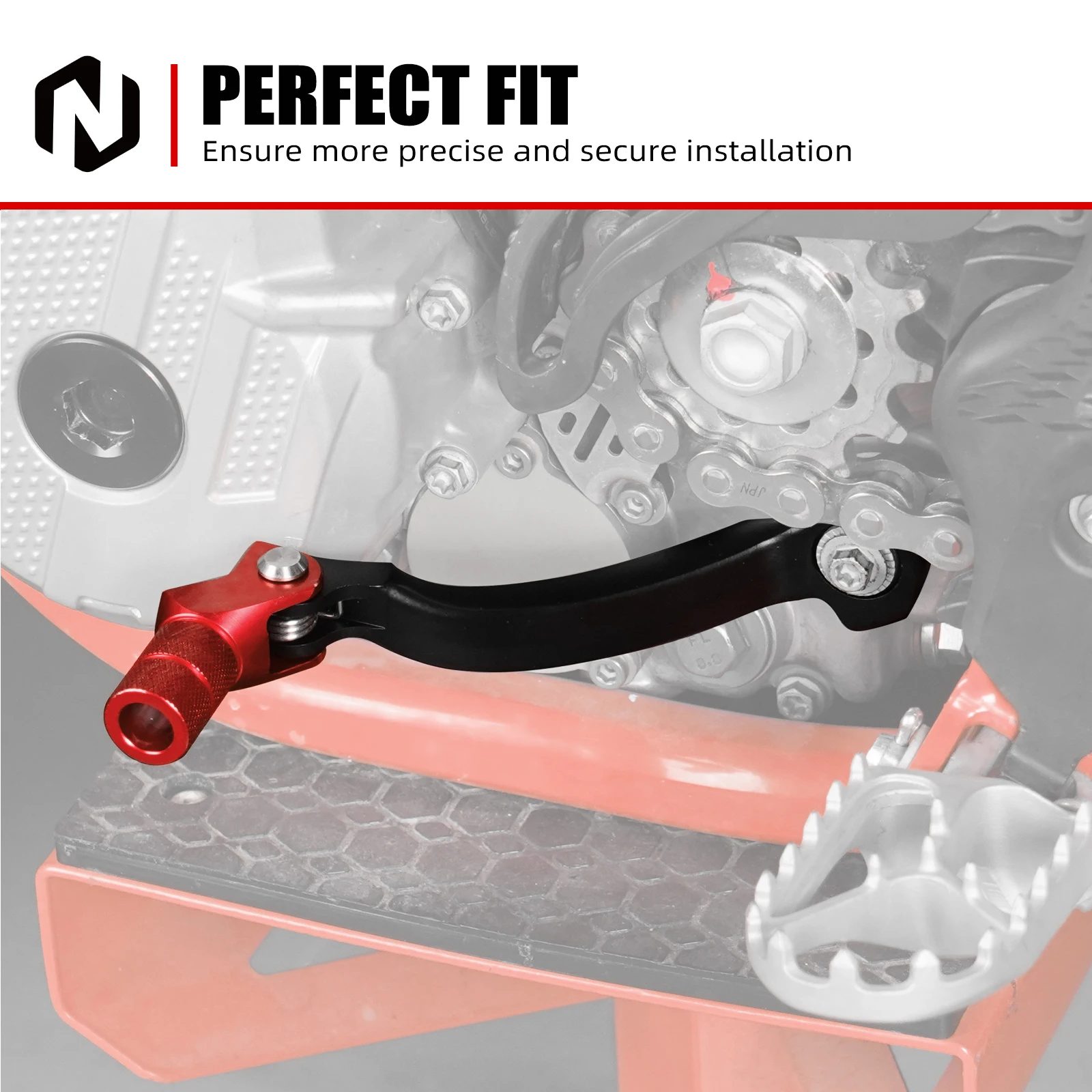 NICECNC Für KTM 690 Enduro R 2014-2018 Für Husqvarna 701 Enduro Supermoto 2016-2022 Geschmiedete Schalthebel EXC 300 EXCF 350 – Detail 8