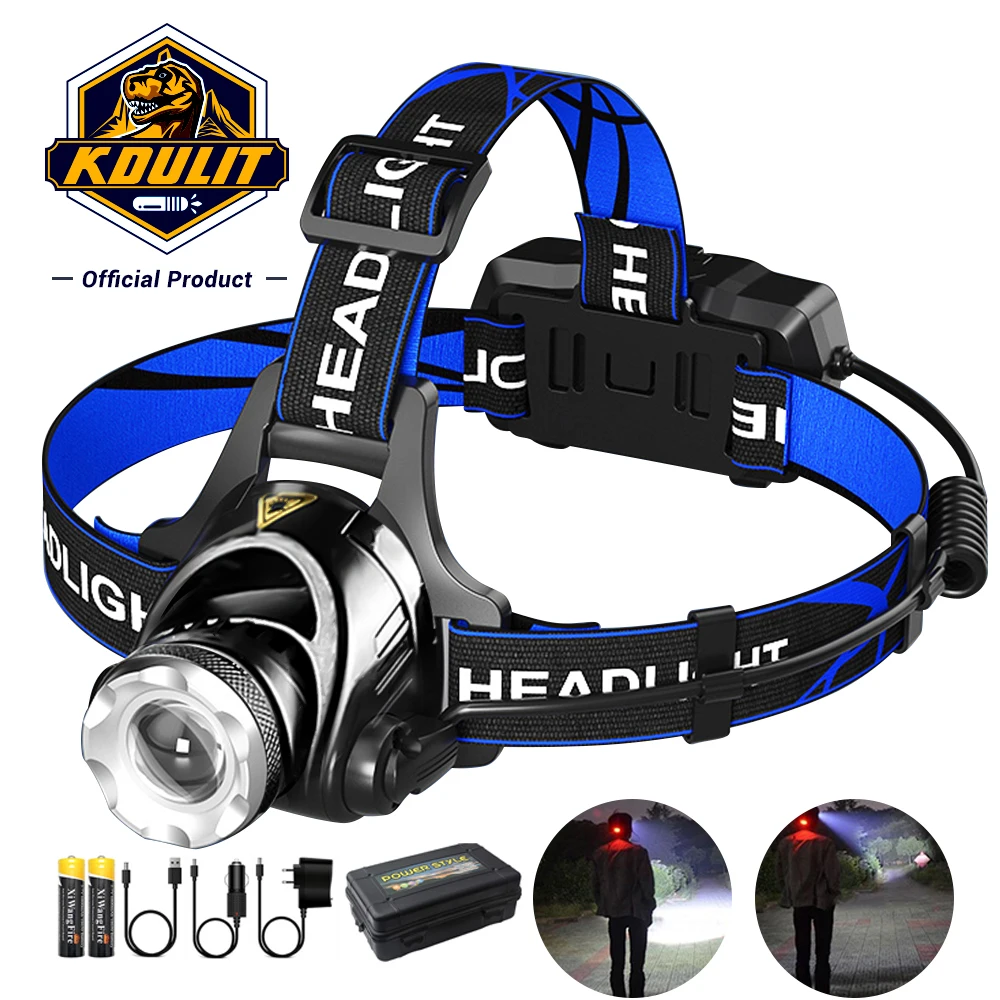 Headlights 18650 High Powerful Flashlight Lantern Headlamp Led Camping