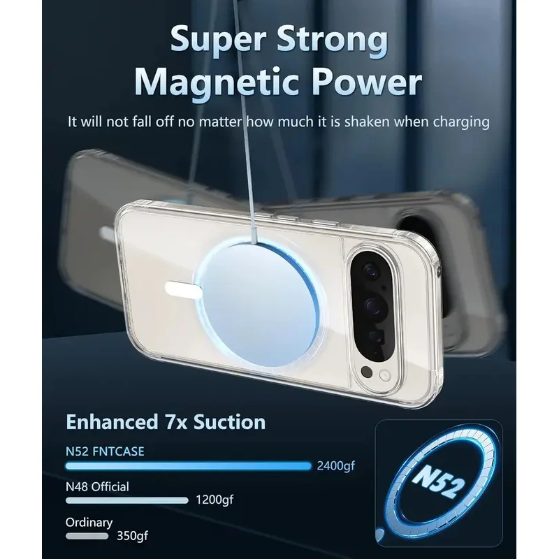 Transparent Magnetic Shockproof Lens Protective Case with MagSafe Technology