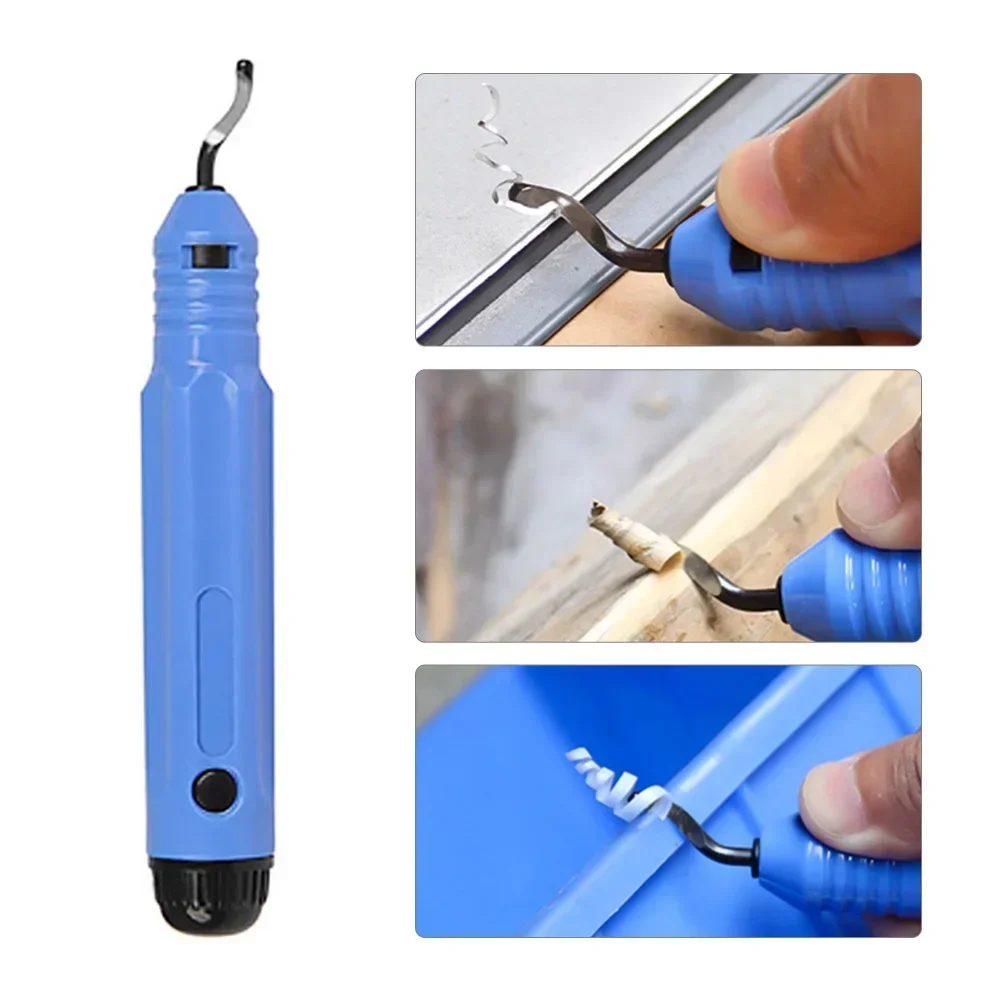 Lot de 10 lames de rechange pour le kit d'ébavurage NB1100, alignées sur fond blanc.