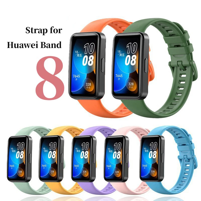 

Strap for Huawei Band 8 Sport Smart Watch Wristband Soft TPU Watchband Waterproof Replacement Bracelet for Huawei Band 8
