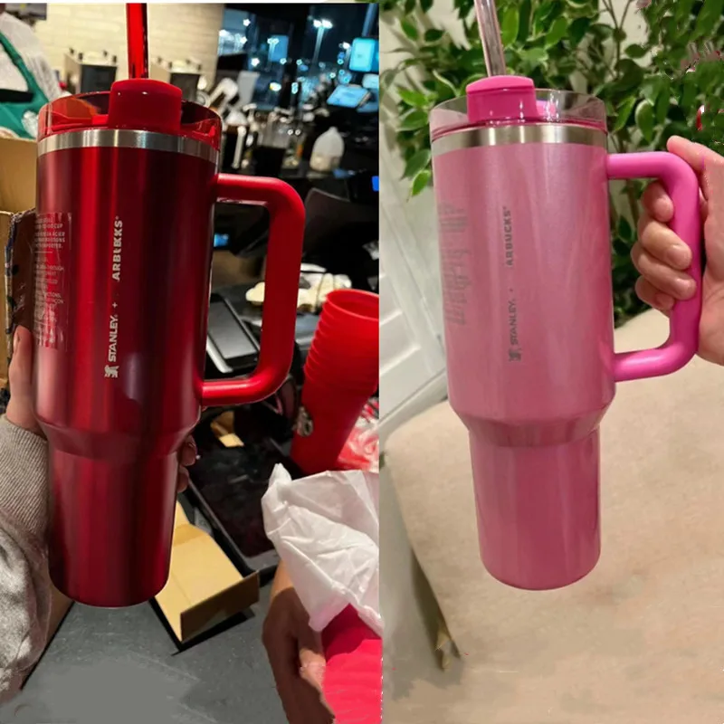 Stanley ڵ Ѳ ִ η ƿ Һ  ,  뷮   ӱ, ߿ ڵ, 30 oz, 40oz
