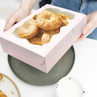 Boîte d'emballage de boulangerie, boîte d'emballage cadeau de bonbons de boulangerie, boîte cadeau de fête de Noël, boîte pliable, sacs cadeaux de mariage et de fête des mères 3