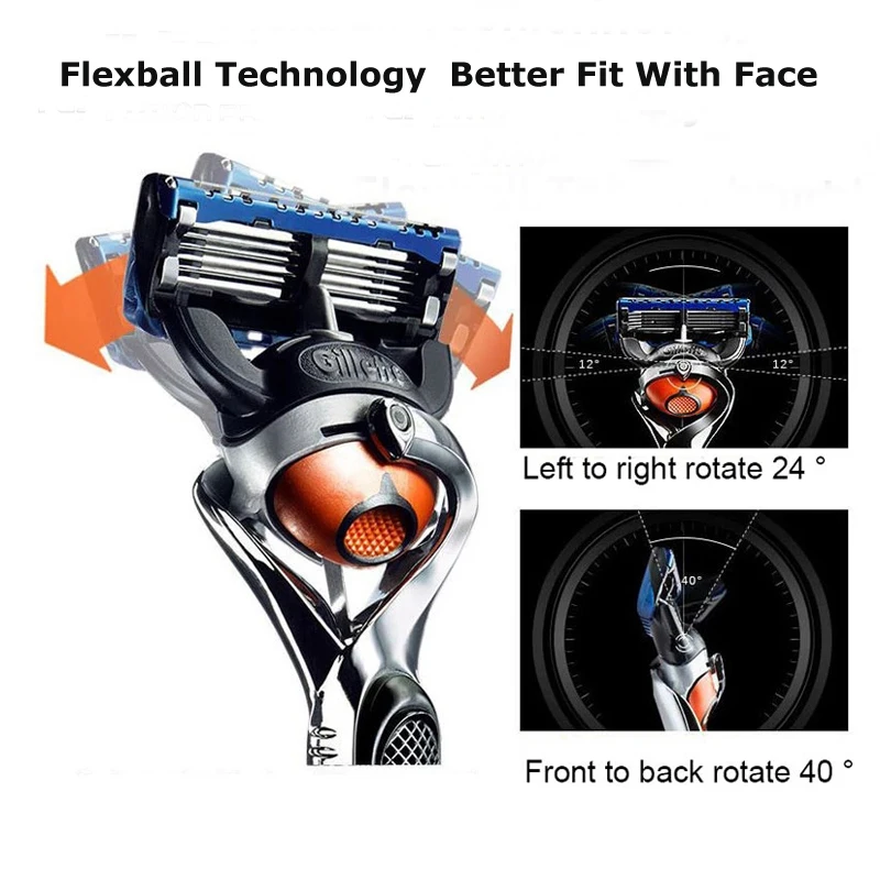 Gillette Electric Razor Fusion 5 Proglide Power Shaver For Men Flexball Technology Mute Battery Powered Beard Shaving Machine 3
