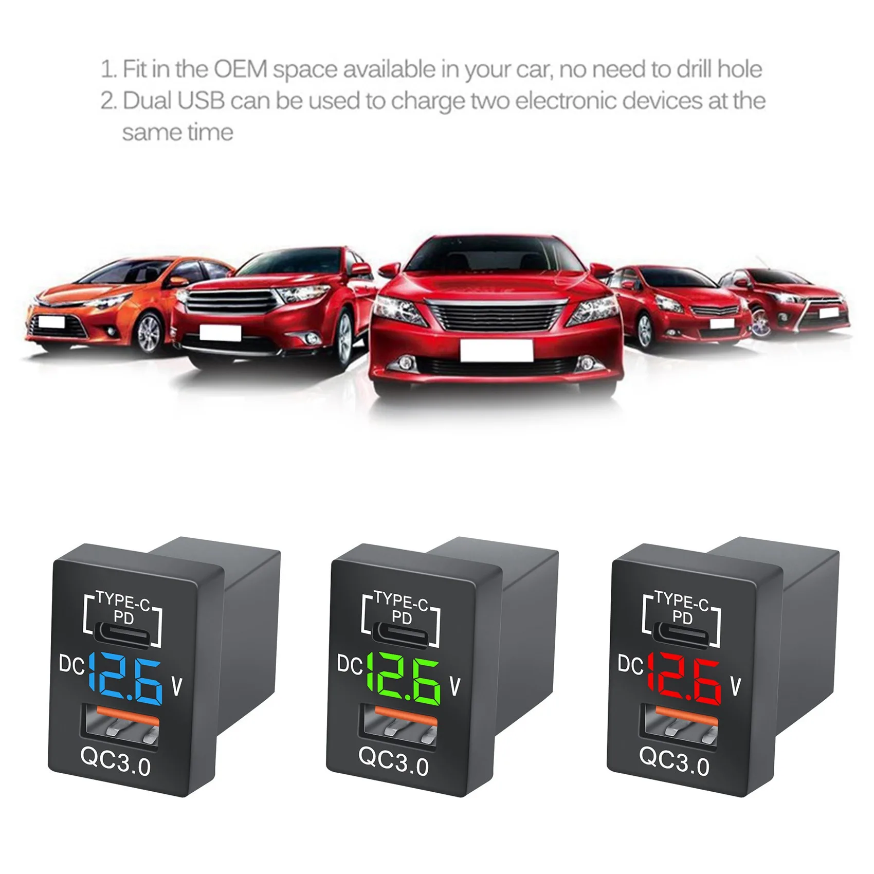 USB    PD CŸ , LED   а, Ÿ ޼ , 2X QC3.0, ǰ