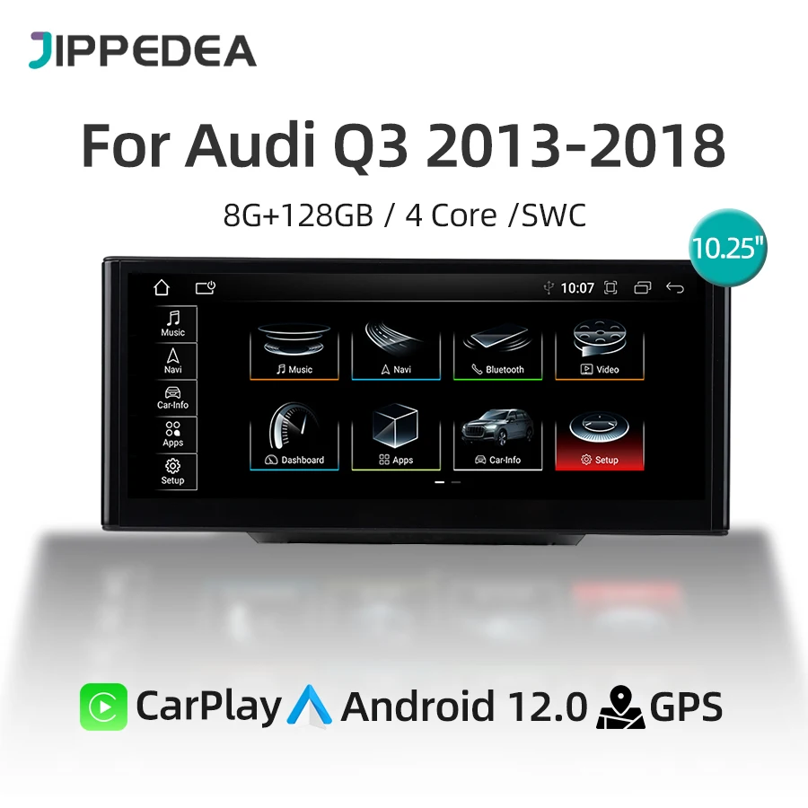 

Автомагнитола на Android 12 для Audi Q3 2013-2018 CarPlay, GPS-навигация, 4G, Wi-Fi, Bluetooth, 1920*720, экран Blu-ray, мультимедийный плеер