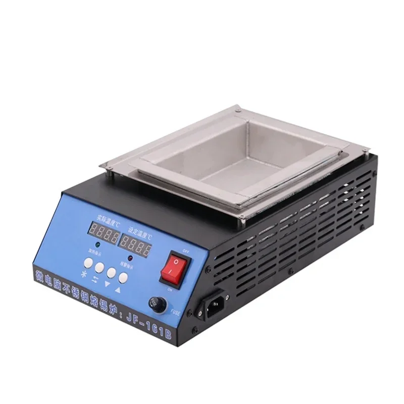 220V/110V Soldering Station Tin Melting Pot Solder Pot Tin Melting Furnace Thermoregulation Soldering Desoldering Bath 30~400 Degree Ajustable