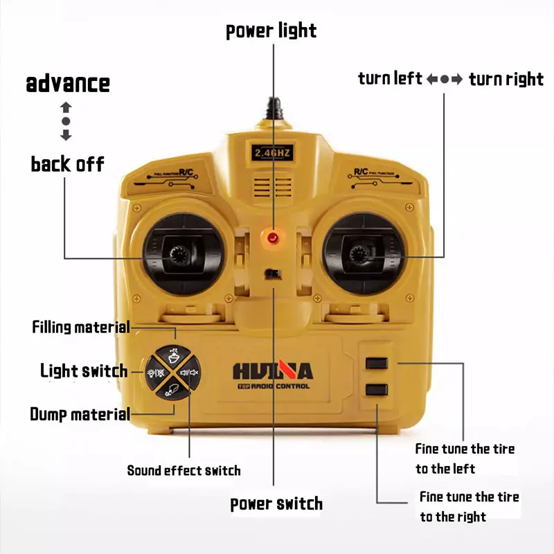 HUINA 1/14 RC Car Concrete Mixer Truck Toy Model 2.4GHZ 10CH Wireless Remote Control Engineering Vehicle Outdoor Toy Boy Gift ﻿ 2