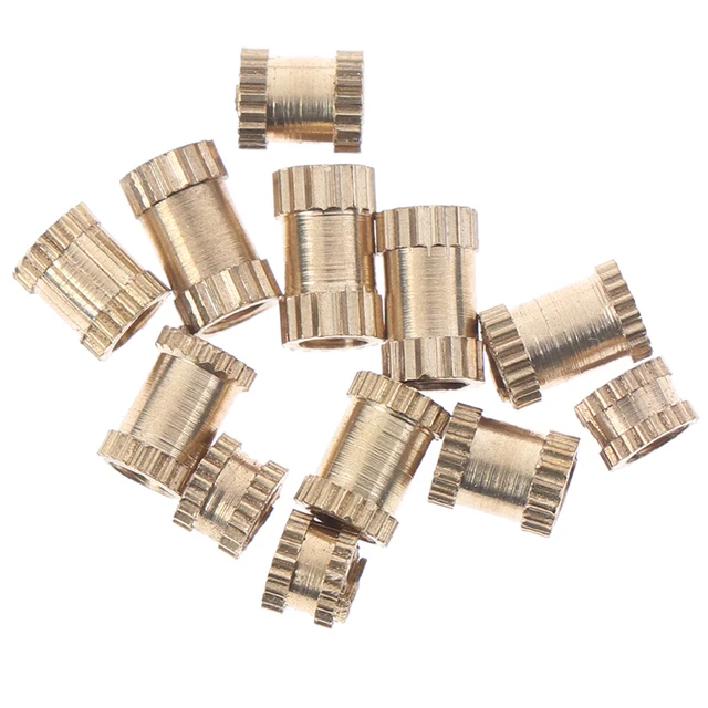 100Pcs Brass Insert Nut Set Hot Melt Knurled Thread Heat Injection Molding  Embedment Copper Nut M3 For Attach 3D Print - AliExpress