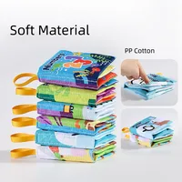 Visual Stimulus Cloth Book Montessori Early Educational Toys Kids Cartoon Toddlers Activity Fabric Books For Babies Gift 2