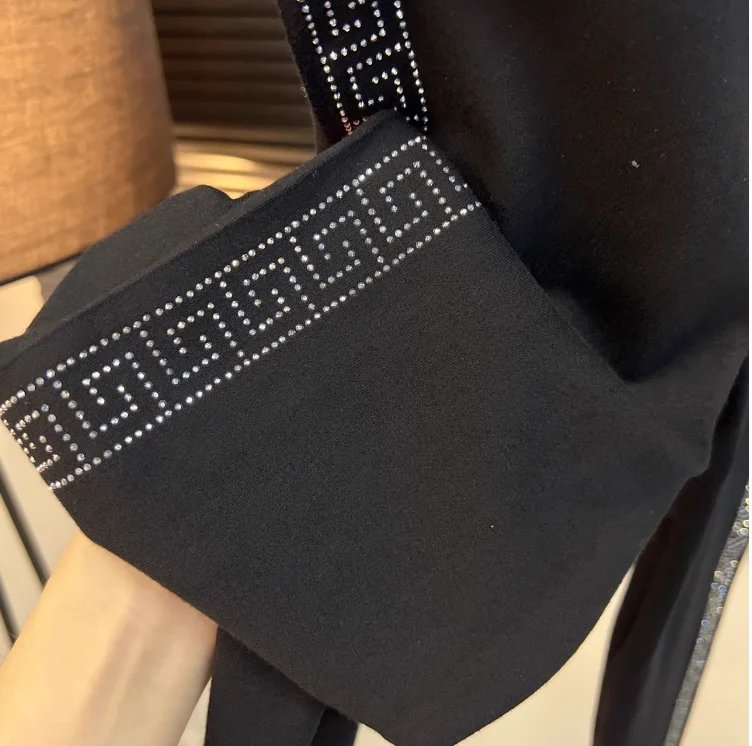 Modal Leggings Wearing All Seasons High Stretch Ankle-length Bottoming Pants Blingbling Shiny Hot Drilling Yoga Fitness Legging