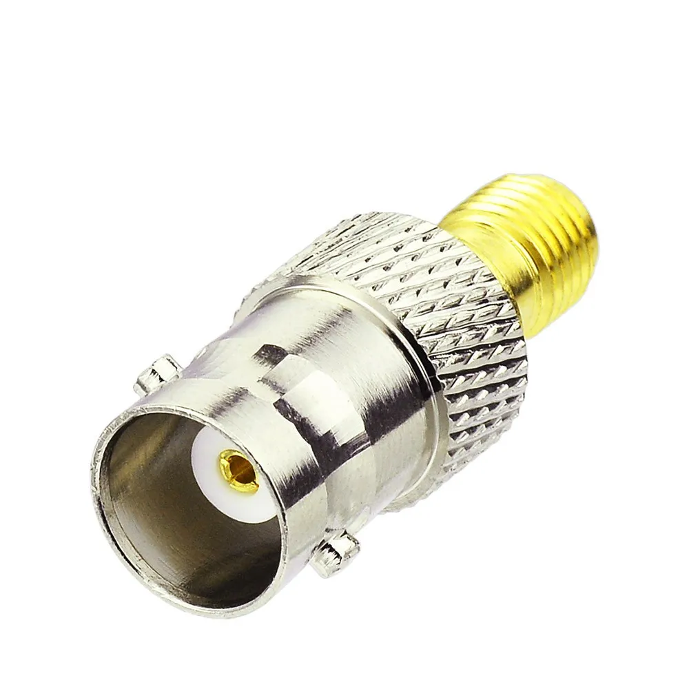 Handheld Radio Antenna BNC Female to SMA Jack Straight RF Connector For Baofeng UV 5R Kenwood QUANSHENG TYT 2 Way Radio antenna adapter cable