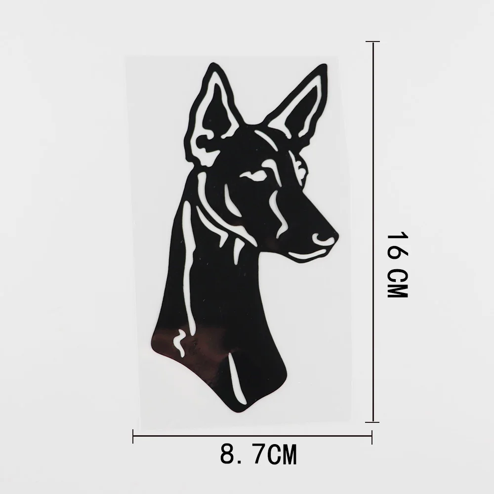 

Автомобильная наклейка Ibizan Hound Dog, Виниловая наклейка для окна, черная/серебристая, 8, 7 см x 16 см