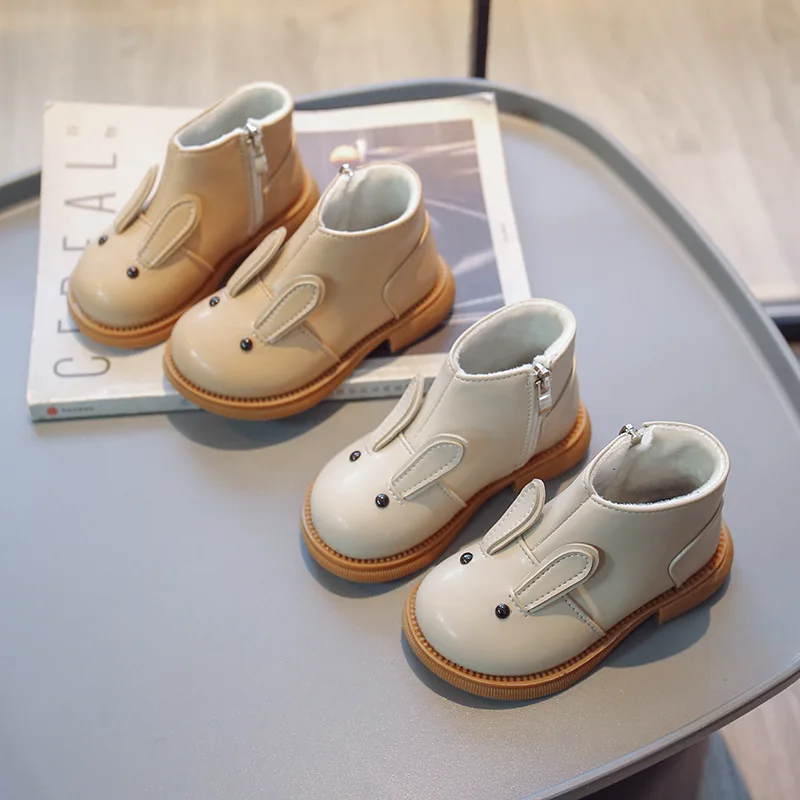 

Children Fashion Boots Girls Boys Kids Knit Shoes Outdoor Walking Soft Sole Anti Skid Baby Girl Leather Boots Velvet Ankle Boots
